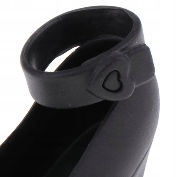 Sandali neri con tacco per bambole 1/4 BJD – accessori eleganti per bambole 45 cm