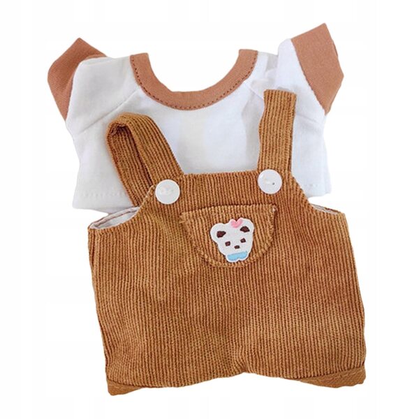 Set 2 Abiti per Bambole 17 cm Pantaloni con Sospensori e T-shirt Colorata