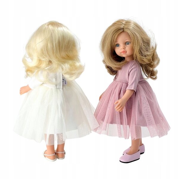 Ecrufarbenes Tüllkleid für Paola Reina 32 cm Puppen – elegantes Kleid