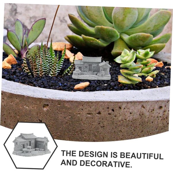 Casa Miniatura Cinese per Micro Paesaggi Bonsai - Decorazione Giardino Fai da Te