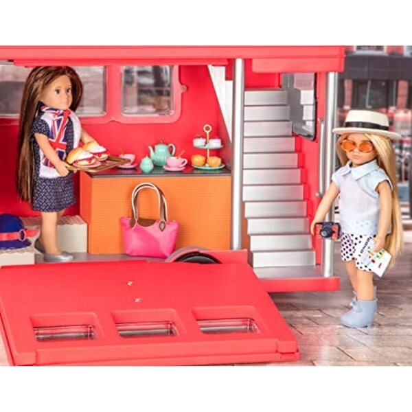 Set Tea Party Lori Dolls per Bambole Mini 6 Pollici con Accessori di Viaggio
