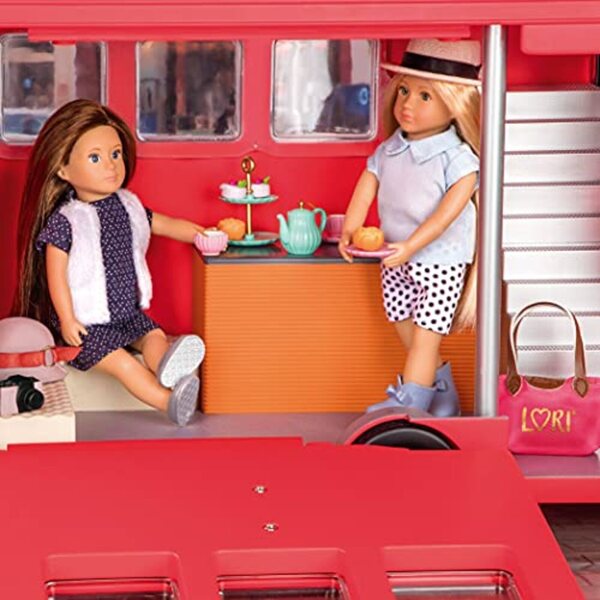 Set Tea Party Lori Dolls per Bambole Mini 6 Pollici con Accessori di Viaggio