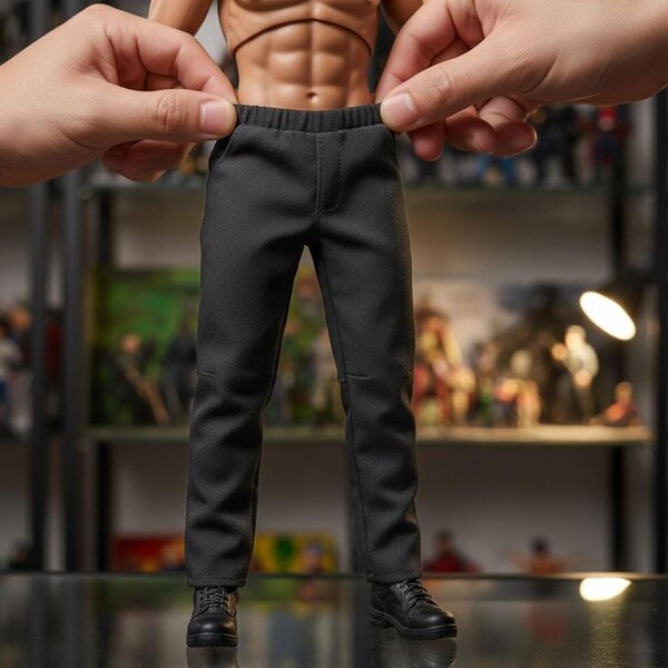 Oshhni Pantaloni Grigio Scuro per Action Figure Uomo 1:6, Miniatura da Collezione