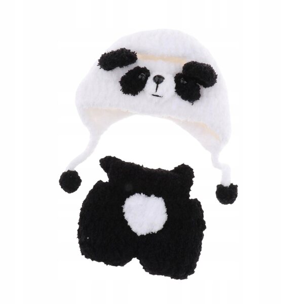 Kleidungsset für 17-cm-Puppen aus Plüschstoff – Panda-Modell-Outfit