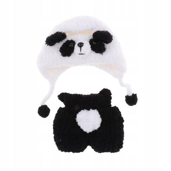 Kleidungsset für 17-cm-Puppen aus Plüschstoff – Panda-Modell-Outfit