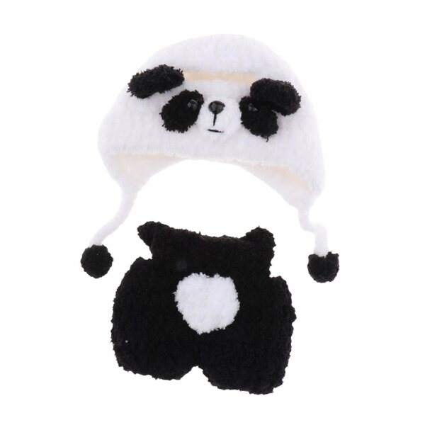 Kleidungsset für 17-cm-Puppen aus Plüschstoff – Panda-Modell-Outfit