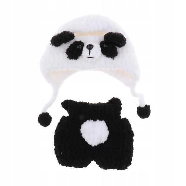 Kleidungsset für 17-cm-Puppen aus Plüschstoff – Panda-Modell-Outfit