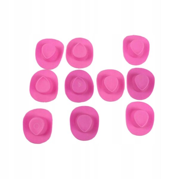 10 Mini-Western-Cowboyhüte 1/6 Puppenzubehör 12 cm rosa