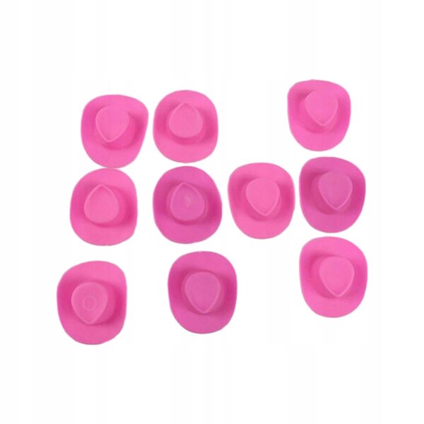 10 Mini-Western-Cowboyhüte 1/6 Puppenzubehör 12 cm rosa