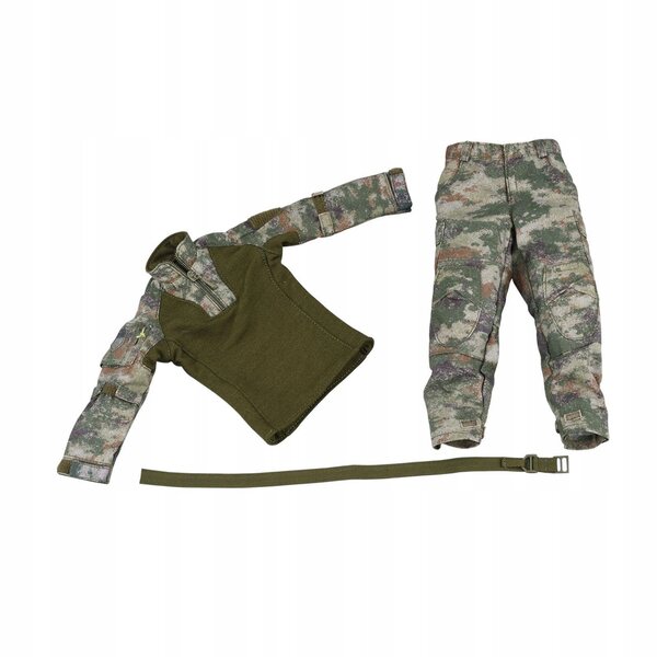 Kleidung für eine 1/6-Mann-Figur – Set aus Hemd und Hose im Dschungel-Stil