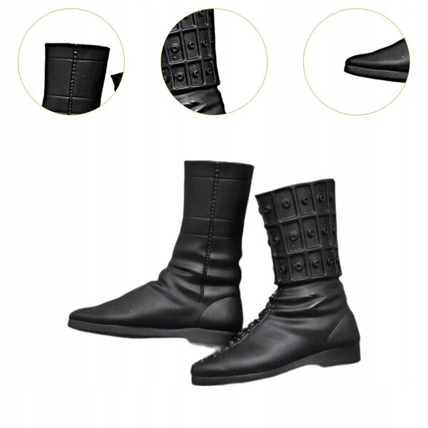 1/6 Miniaturschuhe für 12-Zoll-Figuren, hohe Stiefel aus PP-Material