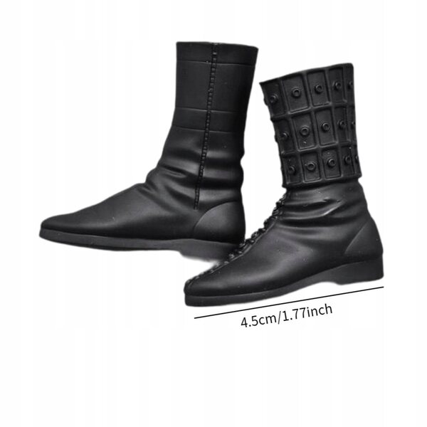 1/6 Miniaturschuhe für 12-Zoll-Figuren, hohe Stiefel aus PP-Material