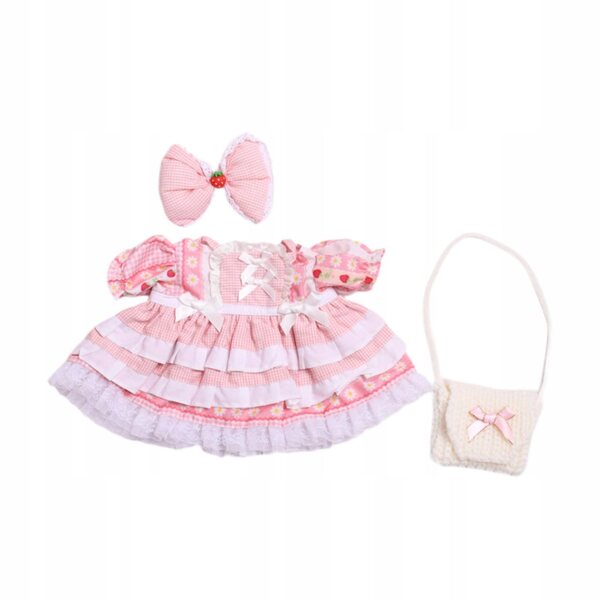Plüschkleidung für 38-cm-Puppen, weiche und vielseitige rosa Kleidung