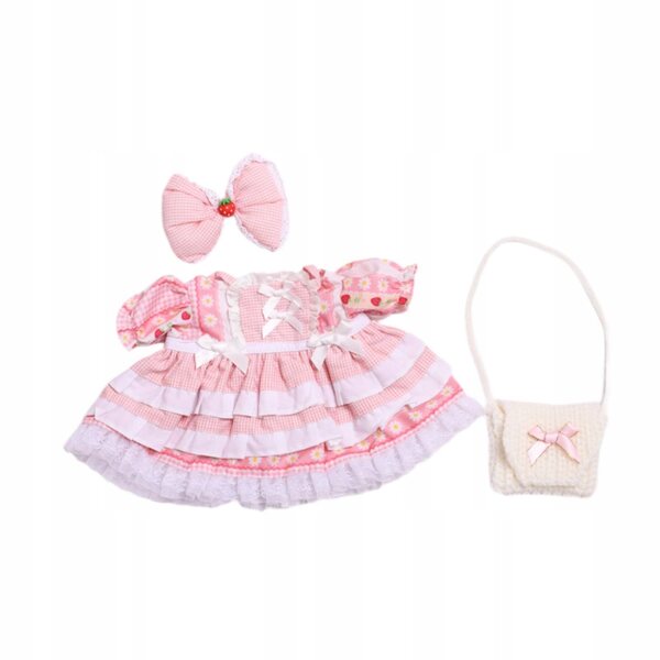 Plüschkleidung für 38-cm-Puppen, weiche und vielseitige rosa Kleidung