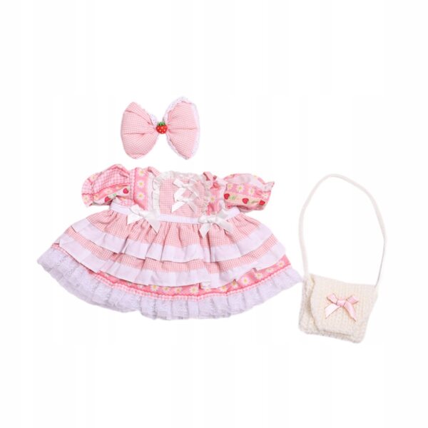 Plüschkleidung für 38-cm-Puppen, weiche und vielseitige rosa Kleidung