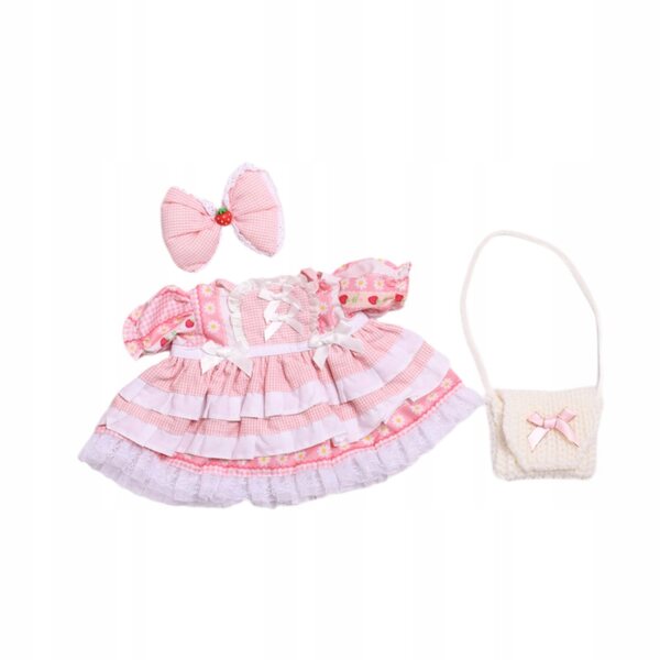 Plüschkleidung für 38-cm-Puppen, weiche und vielseitige rosa Kleidung