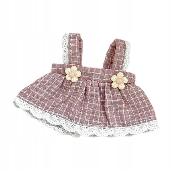 Gonna con bavaglino per bambola 12 cm Abito in morbido cotone viola fai da te