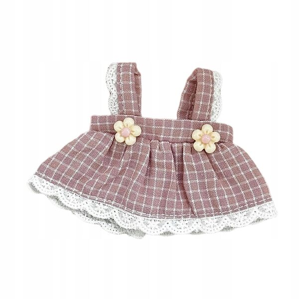 Gonna con bavaglino per bambola 12 cm Abito in morbido cotone viola fai da te