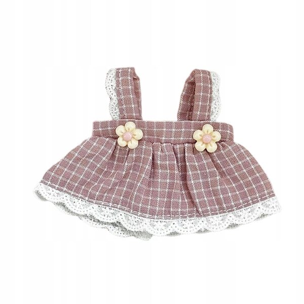 Gonna con bavaglino per bambola 12 cm Abito in morbido cotone viola fai da te