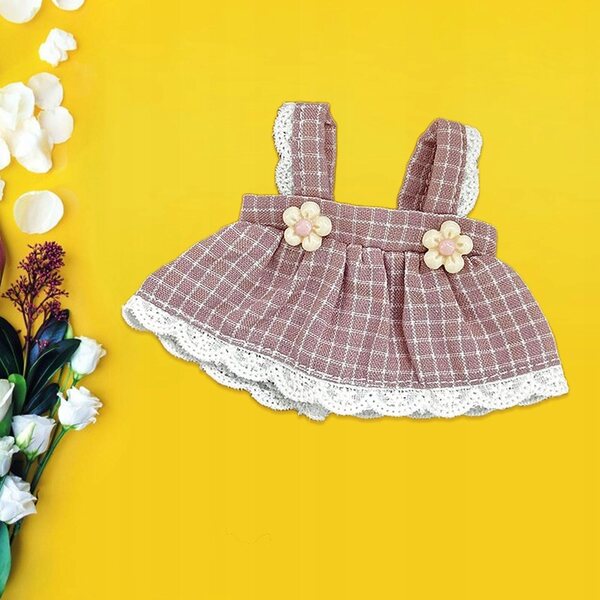 Gonna con bavaglino per bambola 12 cm Abito in morbido cotone viola fai da te