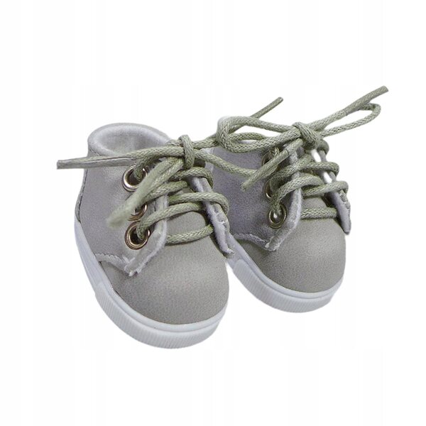 5x3x3,5cm graue weiche Stoff-BJD-Puppenschuhe, handgefertigt