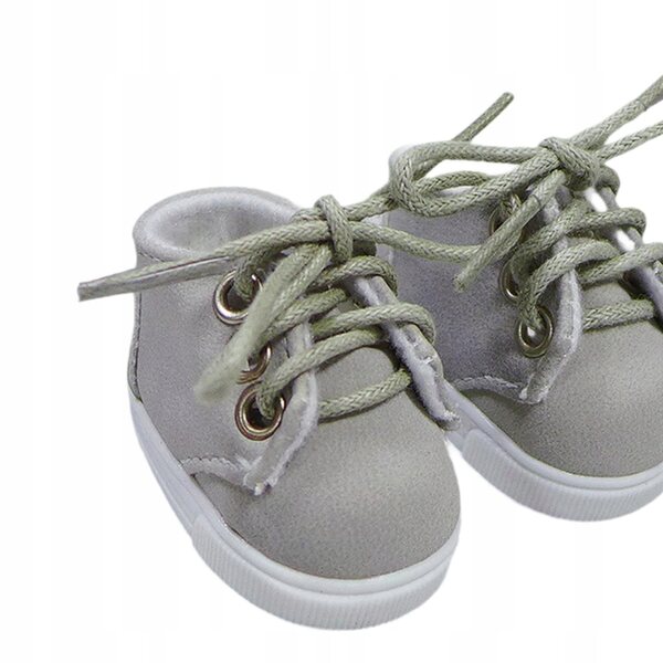 5x3x3,5cm graue weiche Stoff-BJD-Puppenschuhe, handgefertigt