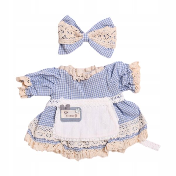 38 cm großes Puppenkleid mit mehrfarbigem Haarschmuck, Geschenk für Kinder