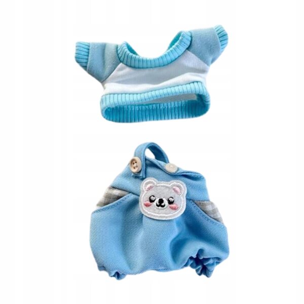 Kleidungsset für 17-cm-Puppen – farbiges Stoff-T-Shirt und Hose