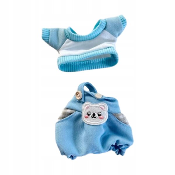 Kleidungsset für 17-cm-Puppen – farbiges Stoff-T-Shirt und Hose