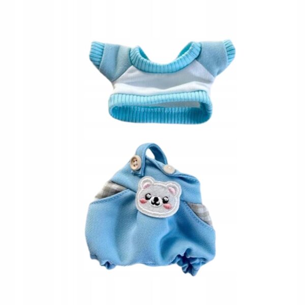 Kleidungsset für 17-cm-Puppen – farbiges Stoff-T-Shirt und Hose