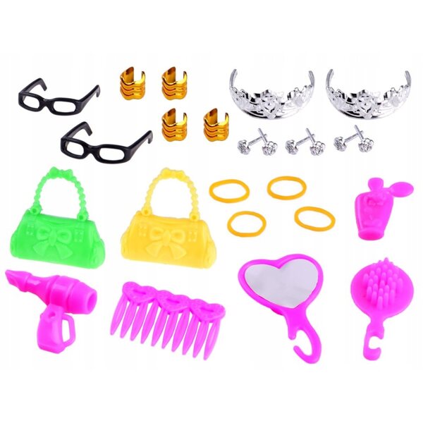 Komplettes Set aus Kleidung, Schuhen und Accessoires für Barbie 3+ Puppen