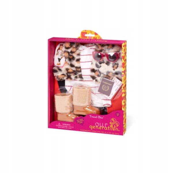 Our Generation Travel Chic: Set di vestiti e accessori per una bambola di 46 cm