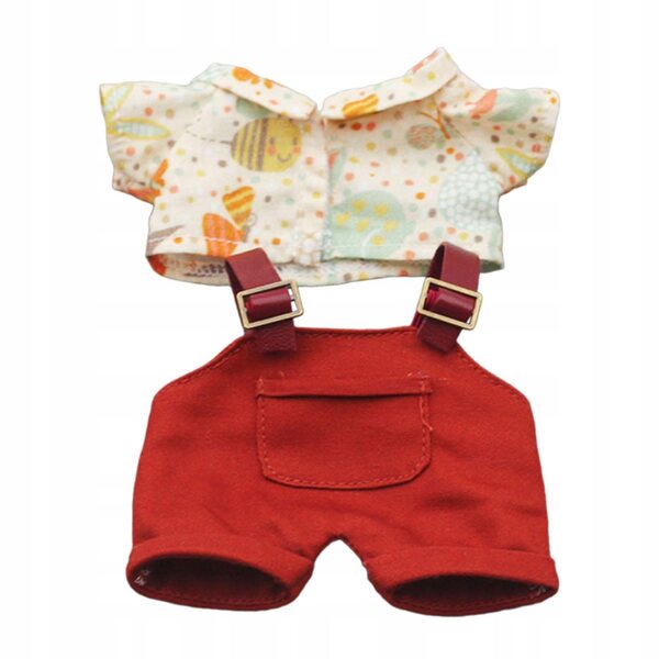 Lernkleidung für Puppen mit roter Hose und weichem T-Shirt