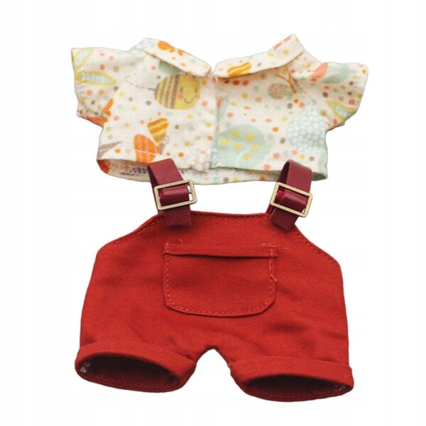Lernkleidung für Puppen mit roter Hose und weichem T-Shirt