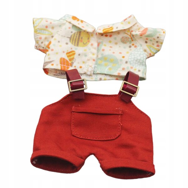 Lernkleidung für Puppen mit roter Hose und weichem T-Shirt