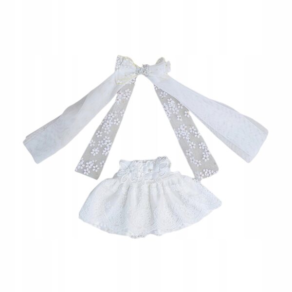 2 Brautkleider mit Schleier für 38-cm-Puppen – elegante und einfach zu tragende Kostüme