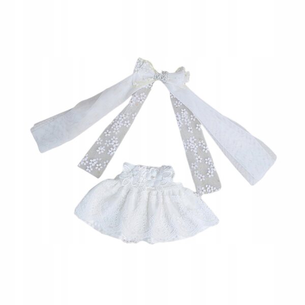 2 Brautkleider mit Schleier für 38-cm-Puppen – elegante und einfach zu tragende Kostüme