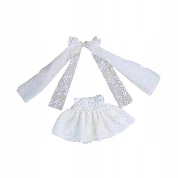 2 Brautkleider mit Schleier für 38-cm-Puppen – elegante und einfach zu tragende Kostüme