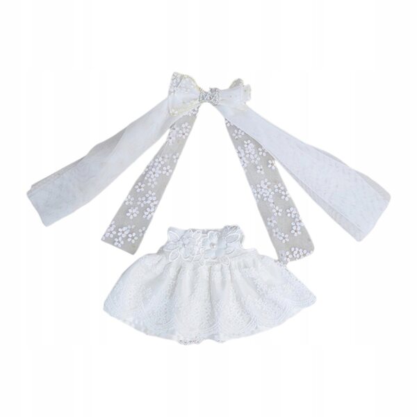 2 Brautkleider mit Schleier für 38-cm-Puppen – elegante und einfach zu tragende Kostüme
