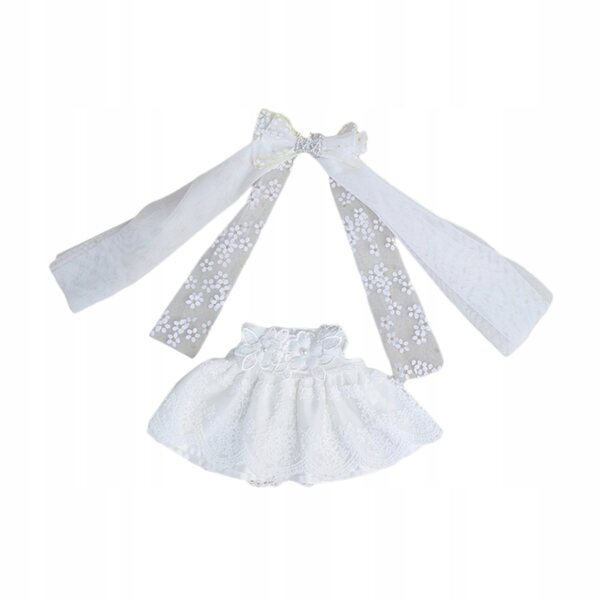 2 Brautkleider mit Schleier für 38-cm-Puppen – elegante und einfach zu tragende Kostüme