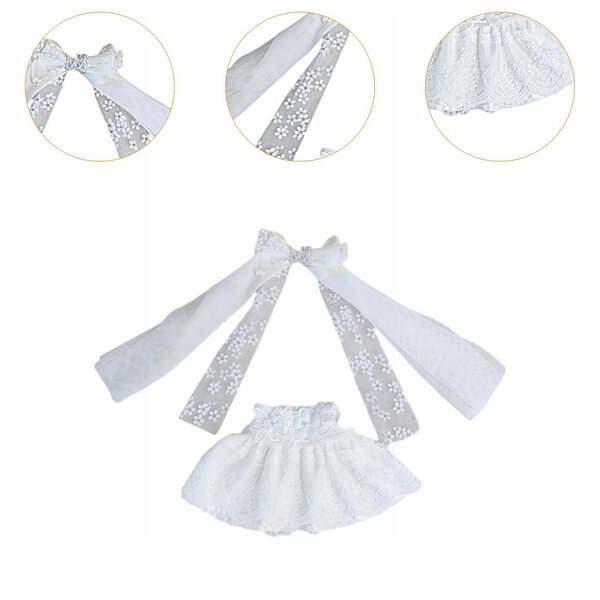 2 Brautkleider mit Schleier für 38-cm-Puppen – elegante und einfach zu tragende Kostüme