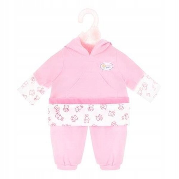 Vestitino per babydoll, tuta rosa con cappuccio, Smily Play 42 cm