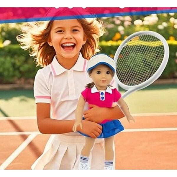 UBRANKO DLA LALKI ZESTAW 36-43 cm, 7 sztuk sportowe ubranie TENISISTKA