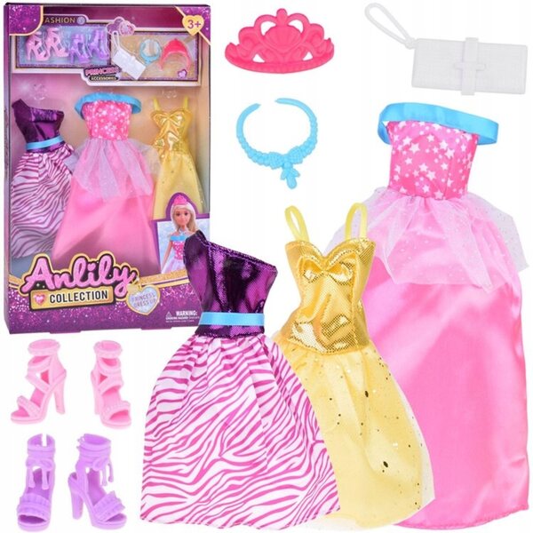 Modisches Puppenkleidungsset mit Kleidung, Schmuck und Accessoires ZA5413