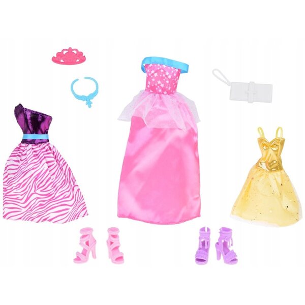Modisches Puppenkleidungsset mit Kleidung, Schmuck und Accessoires ZA5413
