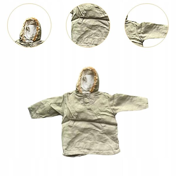 Cappotto con cappuccio 1/6 per bambole da 12'' - Completo e accessori eleganti