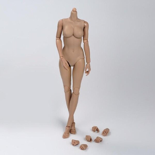 Figura d'Azione 1:6 Donna Elastico Corpo Nudo in Silicone Realistico 27 cm