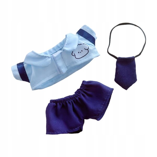 Kleidungsset für Puppen 15-17 cm - handgefertigtes Schulkostüm für Puppe