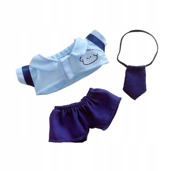Kleidungsset für Puppen 15-17 cm - handgefertigtes Schulkostüm für Puppe