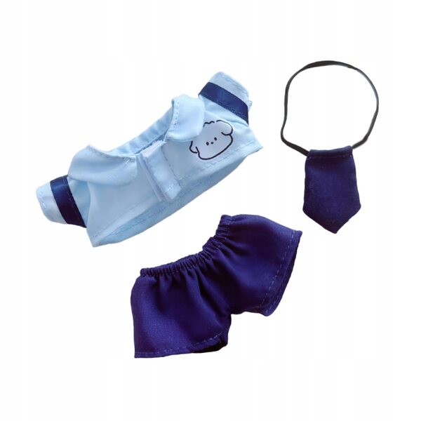 Kleidungsset für Puppen 15-17 cm - handgefertigtes Schulkostüm für Puppe